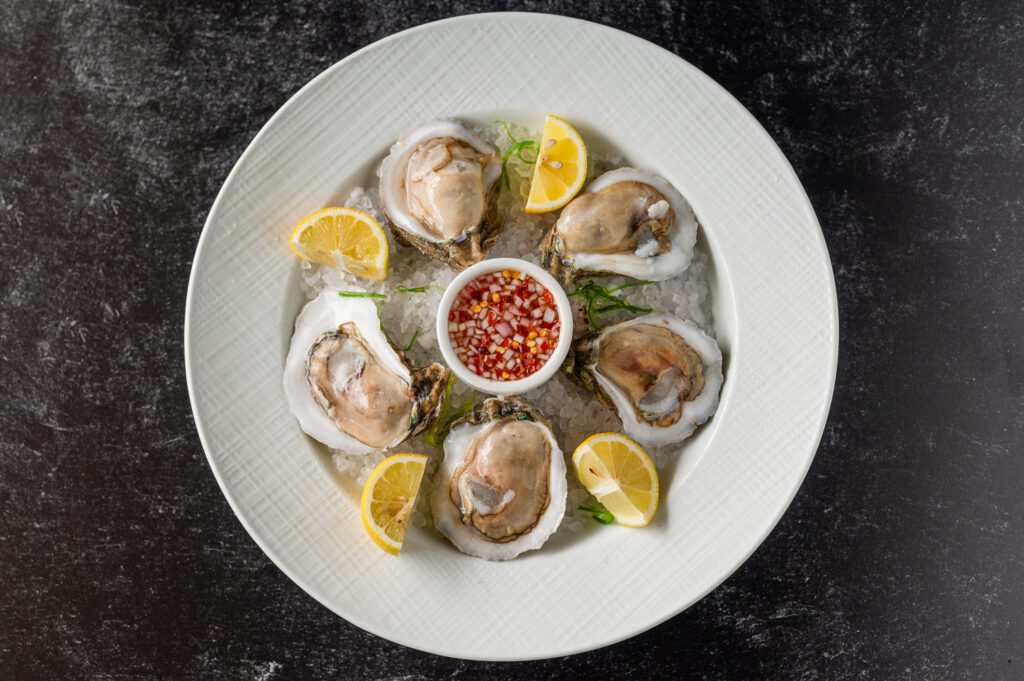 oysters food photography of Christopher's Prime Restaurant in Salt Lake City, Utah taken by Food Photographer 