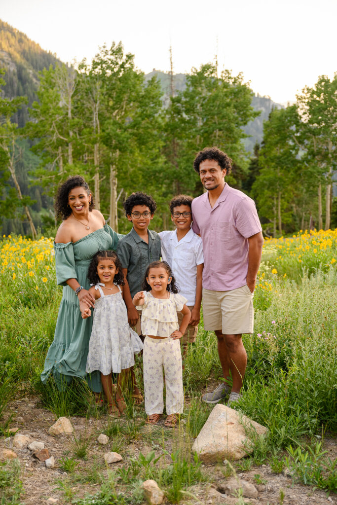 Summer family photos in a Utah mountain location