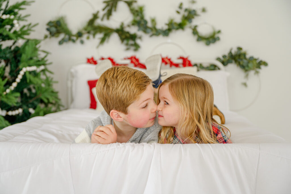 Indoor holiday family photos studio Utah