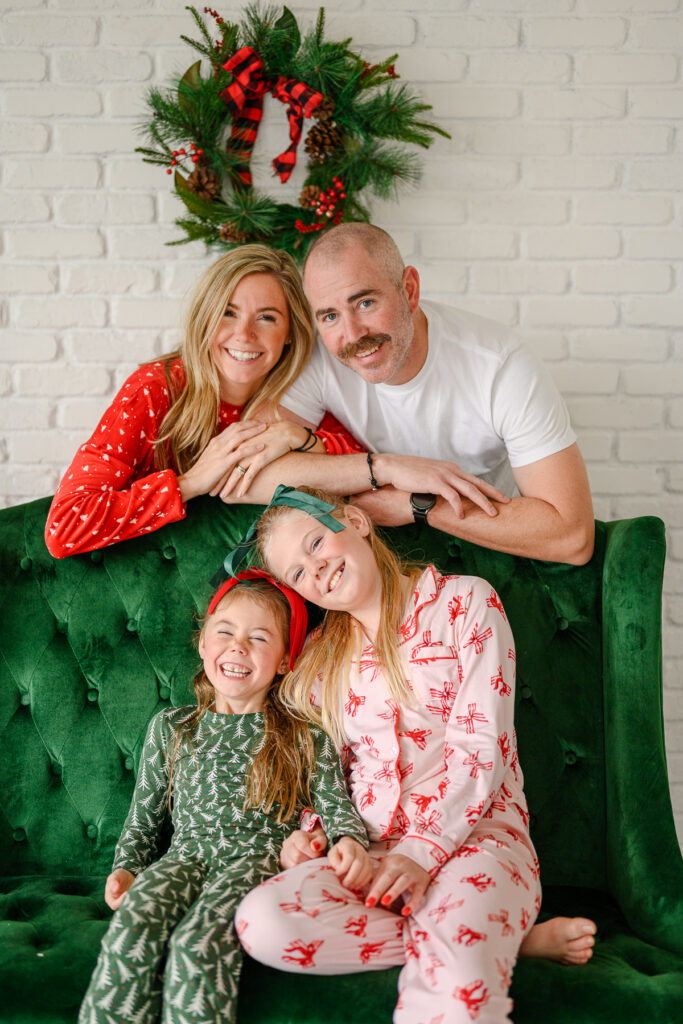 Indoor holiday family photos studio Utah