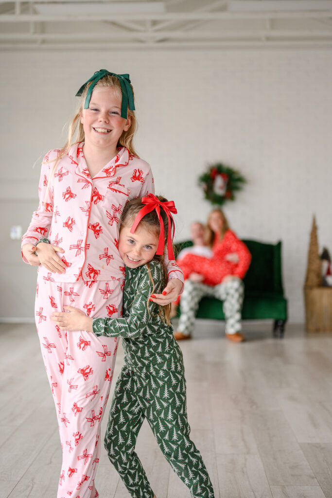 Indoor holiday family photos studio Utah