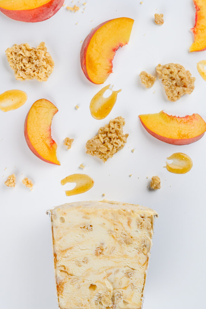 Utah food photographer styling a flat lay ice cream photo shoot for Rockwell Ice Cream