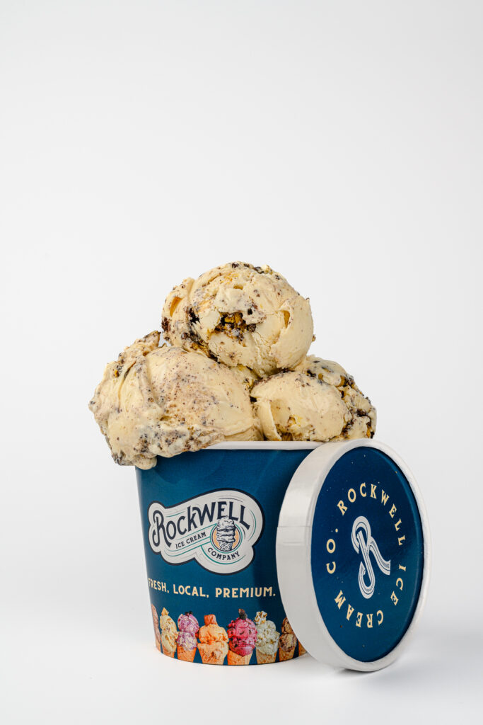 Rockwell Ice Cream brand photography setup showing consistent styling aesthetic