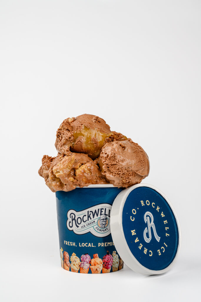 Rockwell Ice Cream brand photography setup showing consistent styling aesthetic