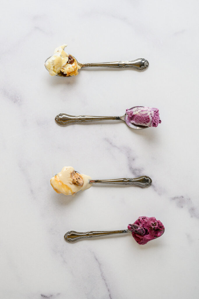 Rockwell Ice Cream brand photography setup showing consistent styling aesthetic