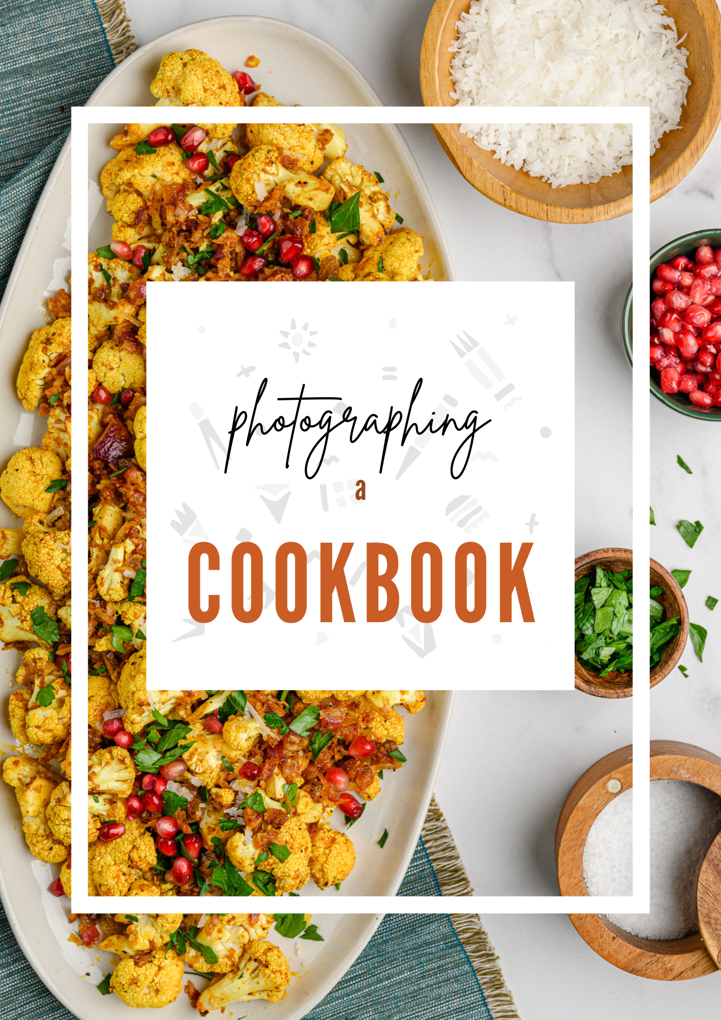 photographing a cookbook