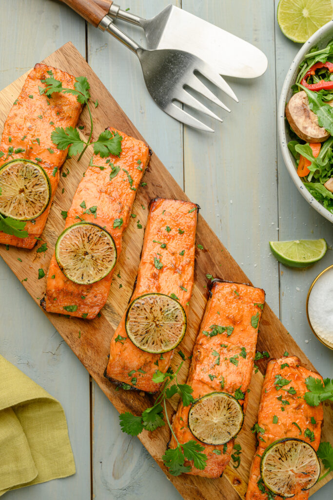 grilled salmon taken by utah food photographer