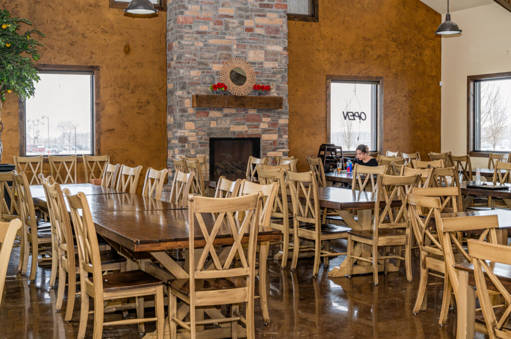 Restaurant interior styled for branding and marketing photography