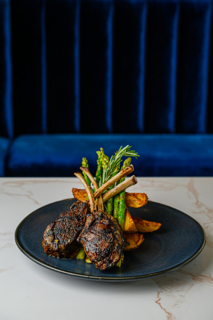 Menu photography showing detailed plated food for restaurant branding