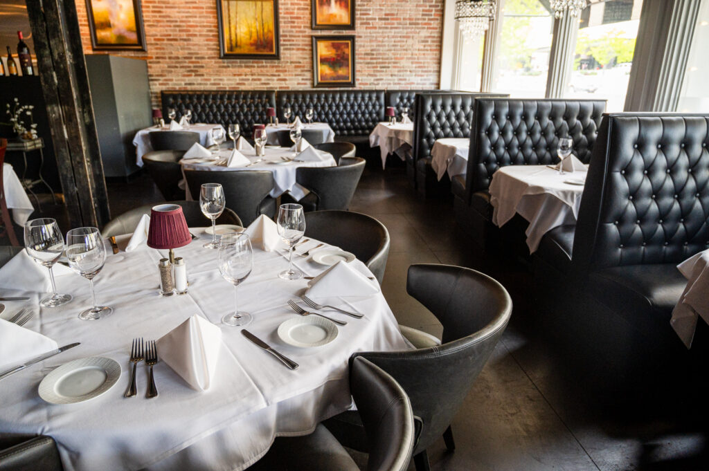 Restaurant interior styled for branding and marketing photography