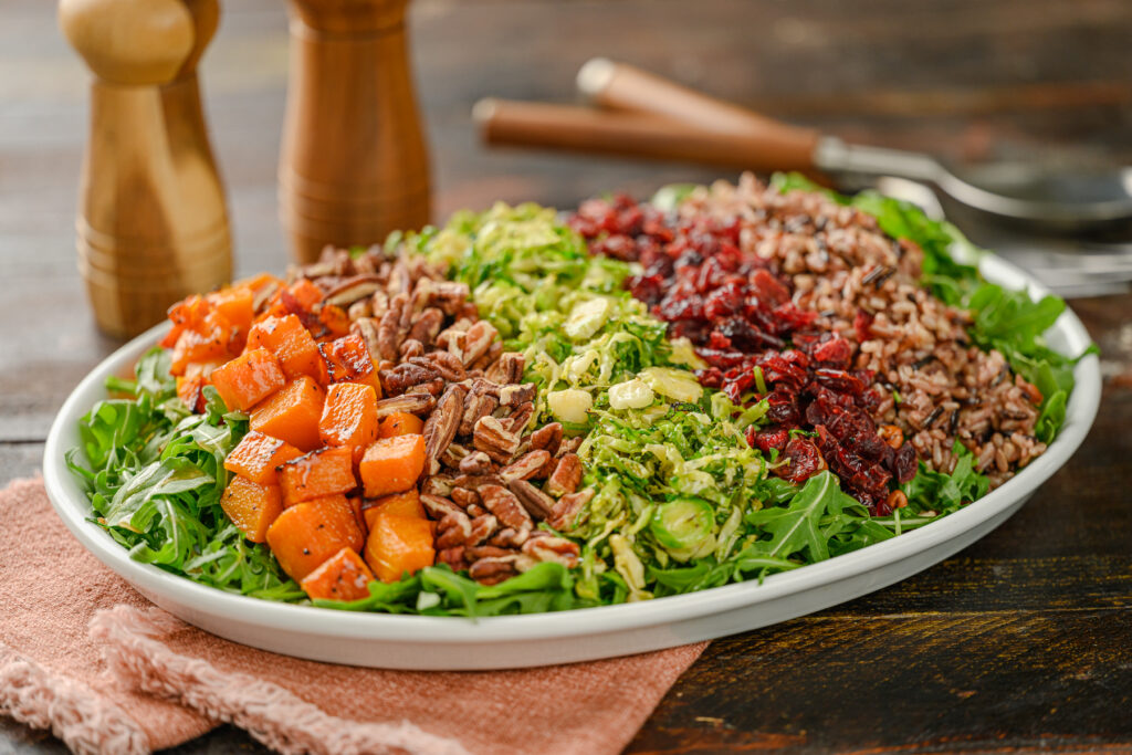 Styled restaurant dish photographed with professional lighting for marketing use