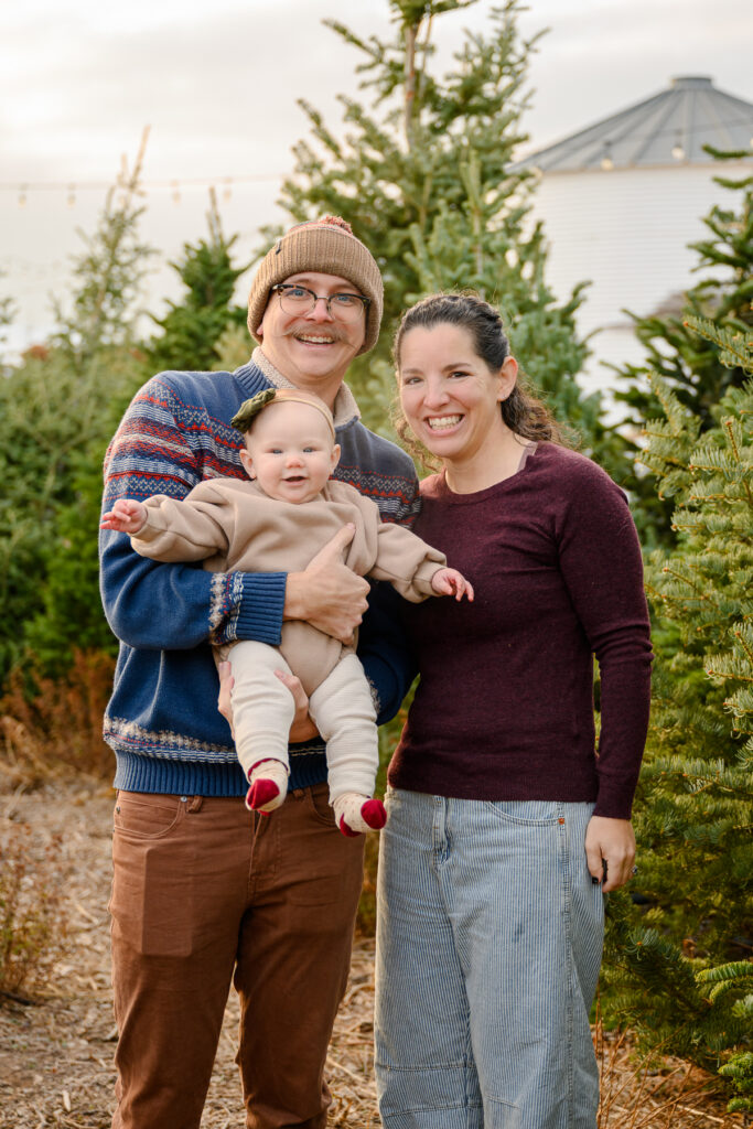 Cozy knit sweaters winter family session Utah